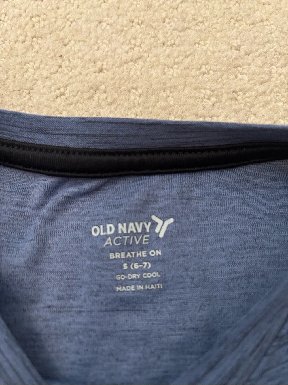 Old Navy Boy’s Active Go-Dry Cool Make Waves Sleeveless Tee Tank Blue Small 6-7